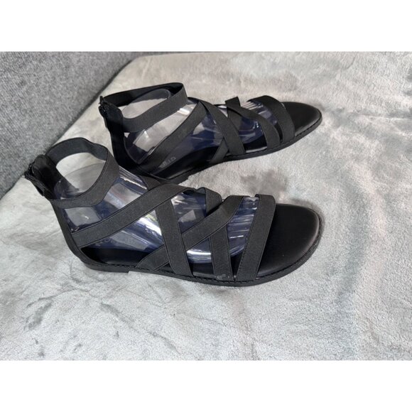 Torrid Womens shoes 8.5WW Black Gladiator Stretch Sandals Pre-Owned - Picture 13 of 16